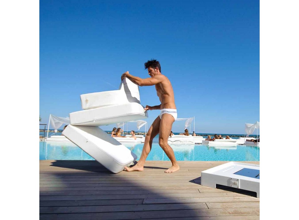 Sillón flotante de diseño blanco Trona hecho en Italia viadurini