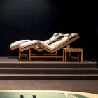 Varaschin Barcode cama de jardín moderna / de interior de teca viadurini