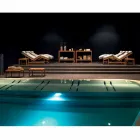 Varaschin Barcode cama de jardín moderna / de interior de teca viadurini