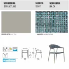 Varaschin silla inteligente de diseño moderno jardín, 6 piezas viadurini