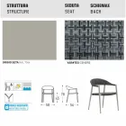 Varaschin silla inteligente de diseño moderno jardín, 6 piezas viadurini