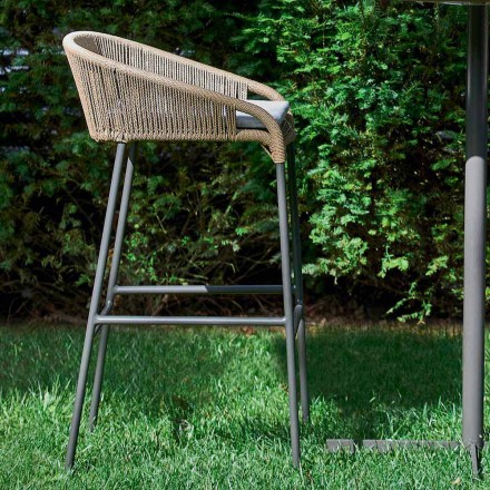 heces Varaschin Cricket moderna de aluminio jardín, 2 piezas viadurini