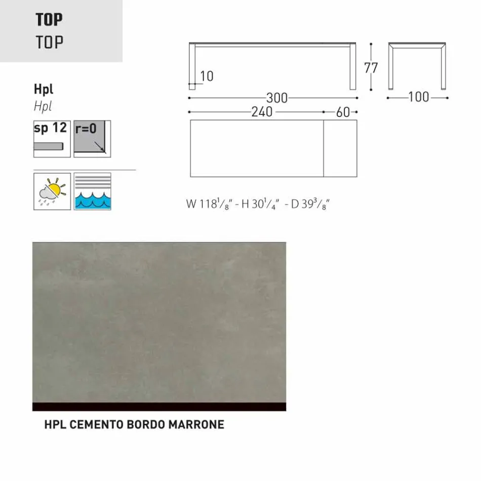 Varaschin Dolmen mesa extensible hasta 380 cm viadurini