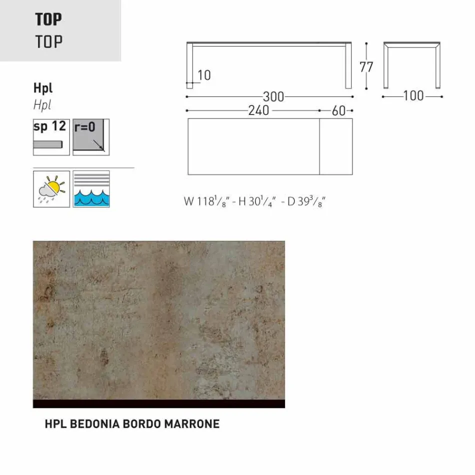 Varaschin Dolmen mesa extensible hasta 380 cm viadurini