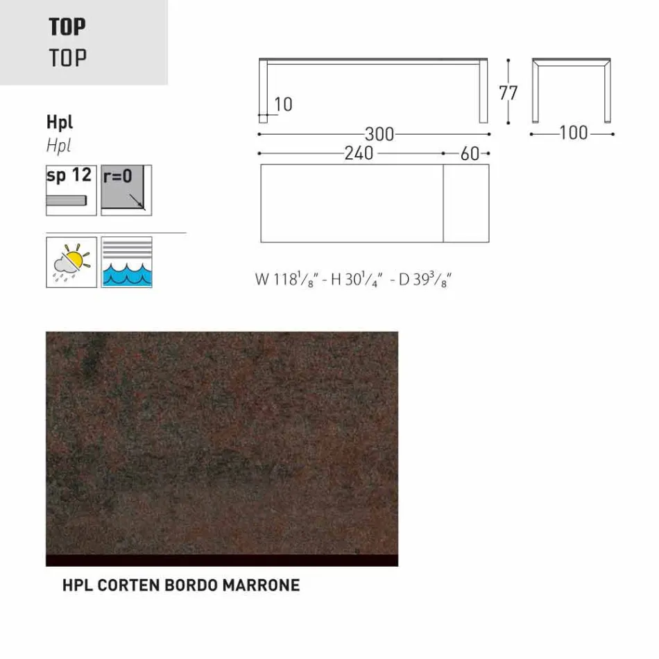Varaschin Dolmen mesa extensible hasta 380 cm viadurini