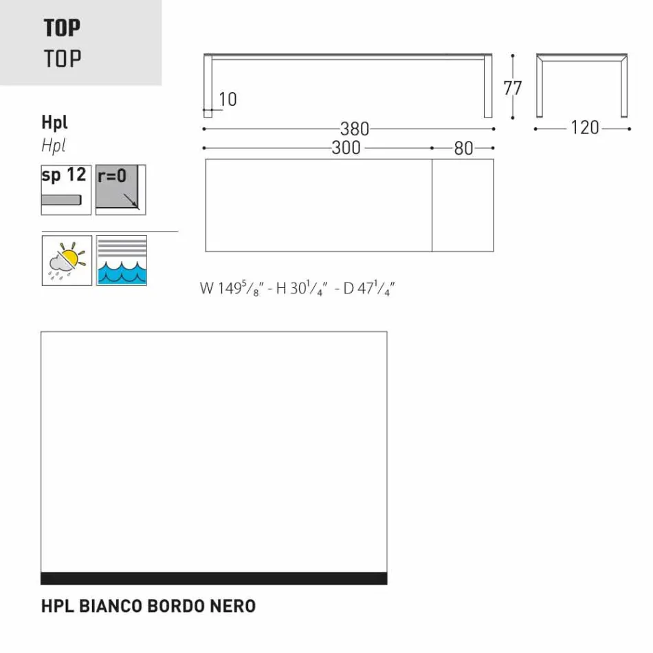 Varaschin Dolmen mesa extensible hasta 380 cm viadurini