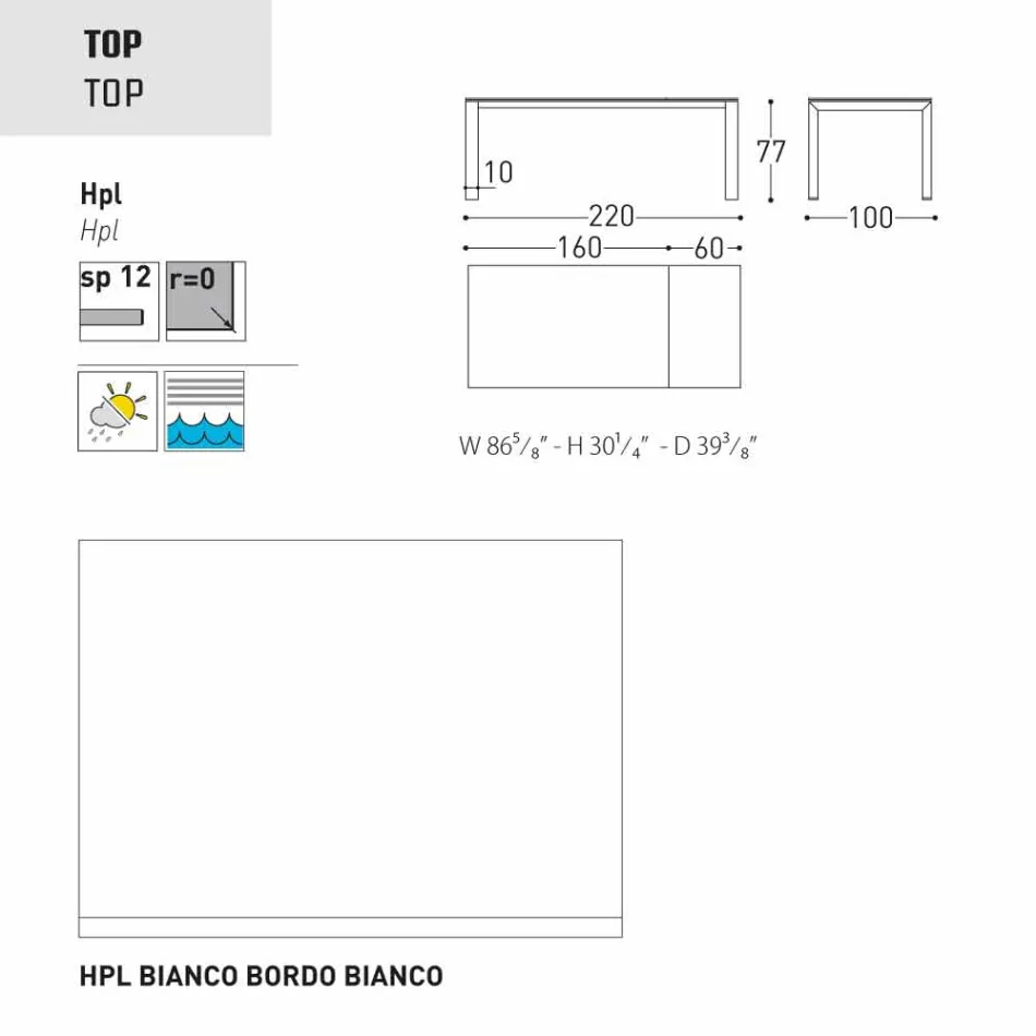 Varaschin Dolmen mesa extensible hasta 380 cm viadurini