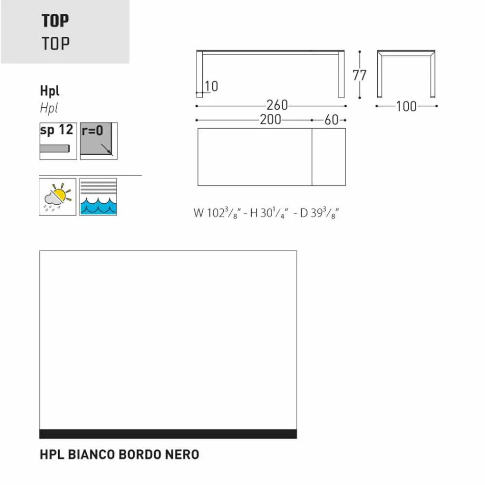Varaschin Dolmen mesa extensible hasta 380 cm viadurini