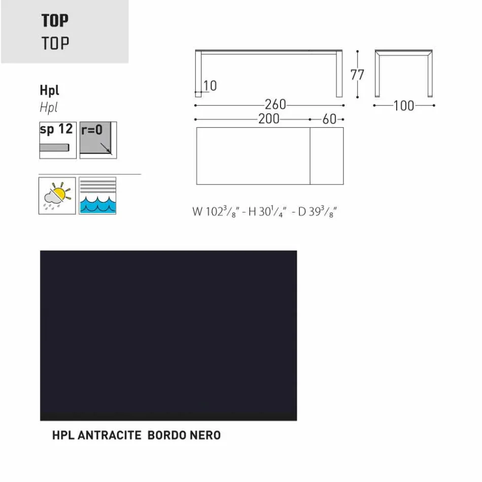Varaschin Dolmen mesa extensible hasta 380 cm viadurini