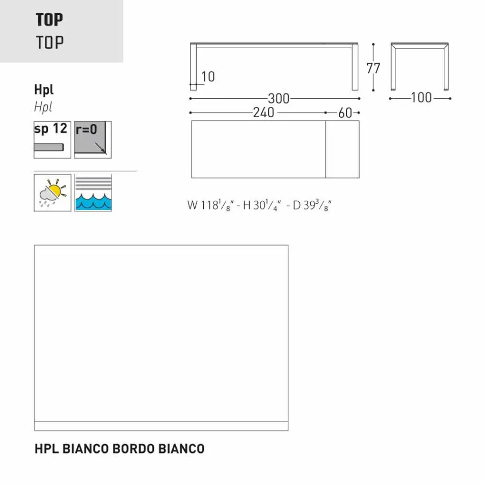Varaschin Dolmen mesa extensible hasta 380 cm viadurini