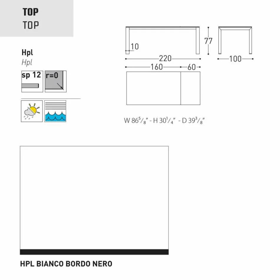 Varaschin Dolmen mesa extensible hasta 380 cm viadurini