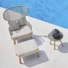 Reposapiés al aire libre de diseño Varaschin Emma en tela tapizada viadurini