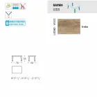 Reposapiés al aire libre de diseño Varaschin Emma en tela tapizada viadurini