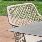Varaschin Emma moderna sillón de exterior en tela y aluminio viadurini