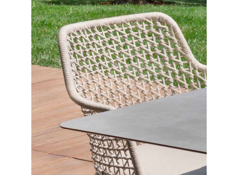 Varaschin Emma moderna sillón de exterior en tela y aluminio viadurini