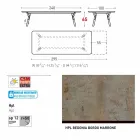 Varaschin Enlace mesa de mesa con patas de madera de teca, H65 cm viadurini