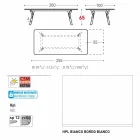 Varaschin Enlace mesa de mesa con patas de madera de teca, H65 cm viadurini