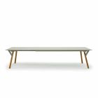 Varaschin Enlace mesa de mesa con patas de madera de teca, H65 cm viadurini