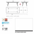 Varaschin Enlace mesa de mesa con patas de madera de teca, H65 cm viadurini