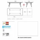 Varaschin Enlace tabla H 65 cm jardín extensible hasta 350 cm viadurini