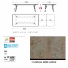 Varaschin Enlace tabla H 65 cm jardín extensible hasta 350 cm viadurini