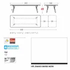 Varaschin Enlace tabla H 65 cm jardín extensible hasta 350 cm viadurini