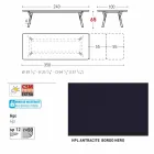 Varaschin Enlace tabla H 65 cm jardín extensible hasta 350 cm viadurini