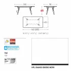 Varaschin Enlace tabla H 65 cm jardín extensible hasta 350 cm viadurini