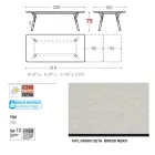 Varaschin Link mesa de jardín extensible de diseño moderno, Al. 73,2 cm viadurini