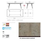 Varaschin Link mesa de jardín extensible de diseño moderno, Al. 73,2 cm viadurini