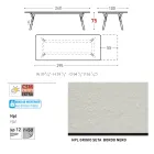 Varaschin Link mesa de jardín extensible de diseño moderno, Al. 73,2 cm viadurini