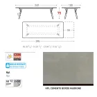 Varaschin Link mesa de jardín extensible de diseño moderno, Al. 73,2 cm viadurini