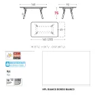 Varaschin Link mesa de jardín extensible de diseño moderno, Al. 73,2 cm viadurini