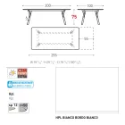 Varaschin Link mesa de jardín extensible de diseño moderno, Al. 73,2 cm viadurini