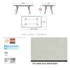 Varaschin Link mesa de jardín extensible de diseño moderno, Al. 73,2 cm viadurini