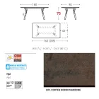 Varaschin Link mesa de jardín extensible de diseño moderno, Al. 73,2 cm viadurini