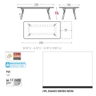 Varaschin Link mesa de jardín extensible de diseño moderno, Al. 73,2 cm viadurini