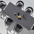 Varaschin Link mesa de jardín extensible de diseño moderno, Al. 73,2 cm viadurini