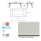 Varaschin Link mesa de jardín extensible de diseño moderno, Al. 73,2 cm viadurini