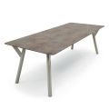 Varaschin Link mesa de jardín extensible de diseño moderno, Al. 73,2 cm