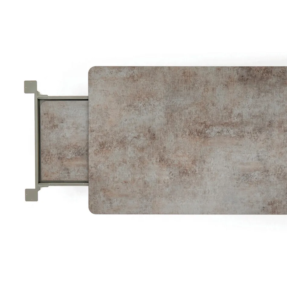 Varaschin Link mesa de jardín extensible de diseño moderno, Al. 73,2 cm viadurini