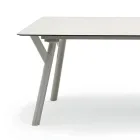 Varaschin Link mesa de jardín extensible de diseño moderno, Al. 73,2 cm viadurini