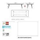 mesa Varaschin Enlace con patas de madera de teca, H 65 cm viadurini