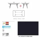 mesa Varaschin Enlace con patas de madera de teca, H 65 cm viadurini