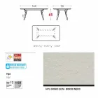 mesa Varaschin Enlace con patas de madera de teca, H 65 cm viadurini