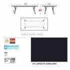 mesa Varaschin Enlace con patas de madera de teca, H 65 cm viadurini