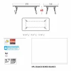 mesa Varaschin Enlace con patas de madera de teca, H 65 cm viadurini