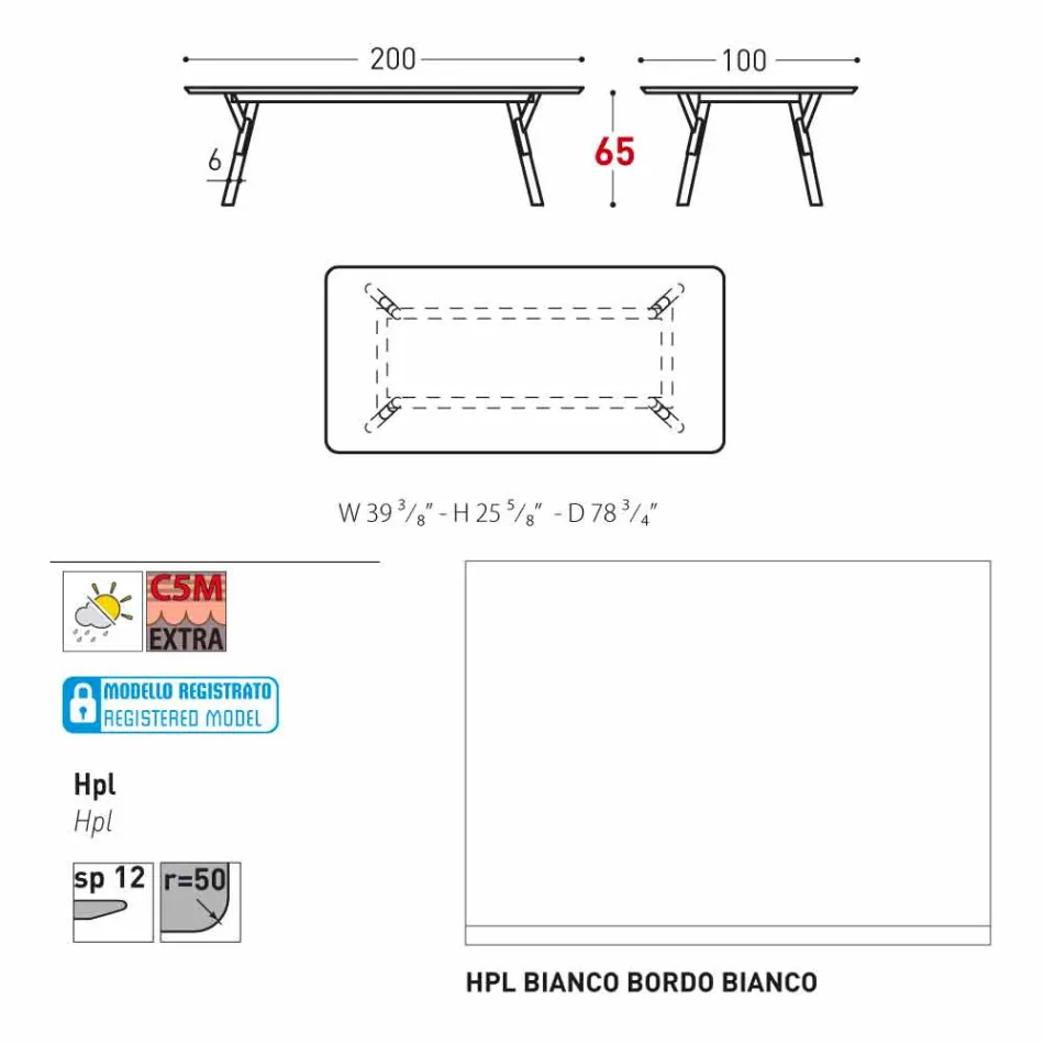 mesa Varaschin Enlace con patas de madera de teca, H 65 cm viadurini