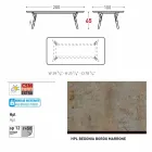 mesa Varaschin Enlace con patas de madera de teca, H 65 cm viadurini