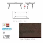 mesa Varaschin Enlace con patas de madera de teca, H 65 cm viadurini